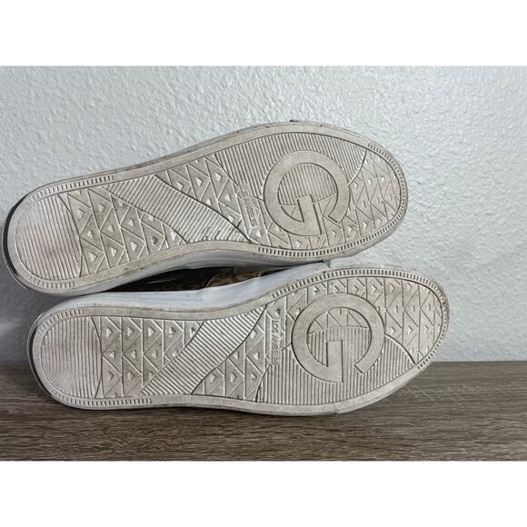 G by GUESS Brown Leopard Print Sneakers‎ Women’s 9.5M Monogram Casual Shoes - Picture 8 of 12